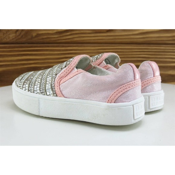 Stuart Weitzman Sz 6 Toddler Girls Sneaker Pink Synthetic Vance Glitz Medium‎ - Picture 9 of 12